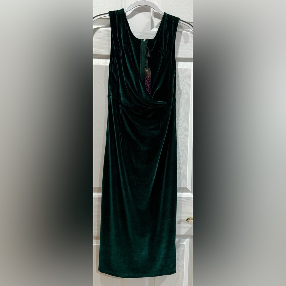 Rock Steady Green Velvet Dress
